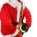 DUŻY MIKOŁAJ Z TRĄBKĄ 180cm FIGURA TAŃCZY ŚPIEWA OZDOBA BOŻE NARODZENIE ŚWIĘTA