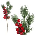 GAŁĄZKA OZDOBNA ŚWIĘTA STROIK BOŻE NARODZENIE GAŁĄZKI SZTUCZNE JARZĘBINA 35 CM
