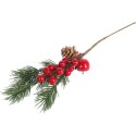 GAŁĄZKA OZDOBNA ŚWIĘTA STROIK BOŻE NARODZENIE GAŁĄZKI SZTUCZNE JARZĘBINA 35 CM