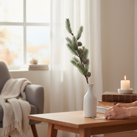 GAŁĄZKA OZDOBNA ŚWIĘTA STROIK BOŻE NARODZENIE GAŁĄZKI SZTUCZNE SZYSZKI 62 CM