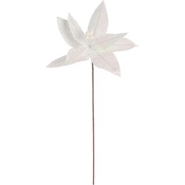 GWIAZDA BETLEJEMSKA POINSECIA OZDOBA KWIAT NA CHOINKĘ DEKORACJA DO STROIKA NA ŚWIĘTA BIAŁA OPALIZUJĄCA