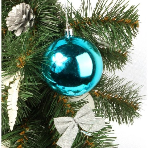 Komplet 12 bombek plastikowych mix w kolorze turkusowym
