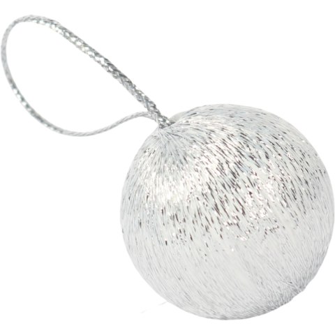 Komplet 12 ozdób bożonarodzeniowych mix z szyszkami SREBRNE