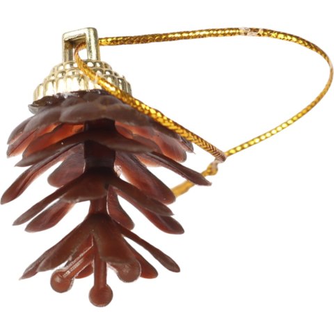 Komplet 12 ozdób bożonarodzeniowych mix z szyszkami SREBRNO ZŁOTE