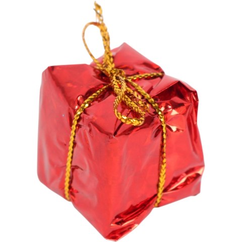 Komplet 12 ozdób bożonarodzeniowych mix z szyszkami czerwono złote