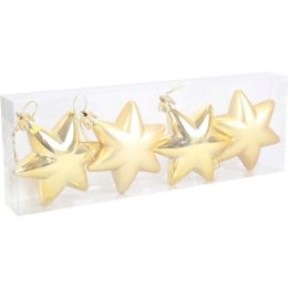 Komplet 4 gwiazdek plastikowych 7 cm złote [SM-A09070GD]
