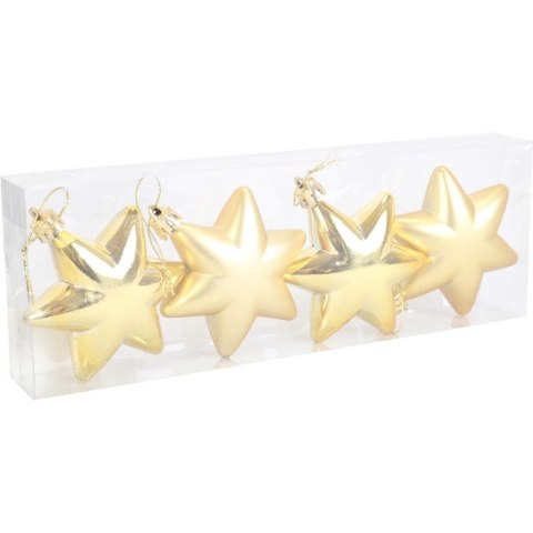Komplet 4 gwiazdek plastikowych 7 cm złote [SM-A09070GD]
