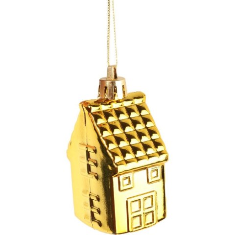 Komplet 6 bombek plastikowych w kształcie domków