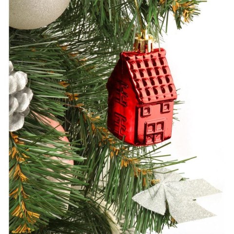 Komplet 6 bombek plastikowych w kształcie domków