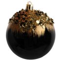 Kpl. 3 bombek plastikowych 8cm czarno złote I