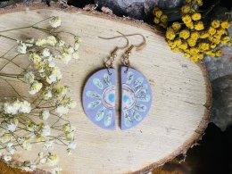 Ręcznie malowane kolczyki ceramiczne