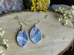 Ceramiczne kolczyki ręcznie malowane