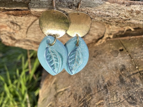 Ceramiczne kolczyki ręcznie malowane