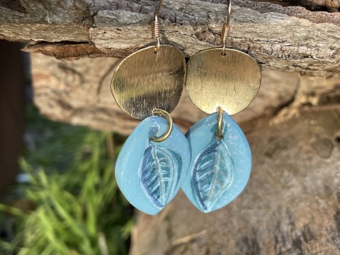 Ceramiczne kolczyki ręcznie malowane