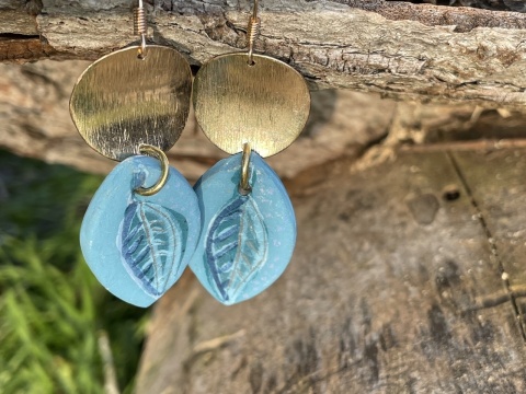 Ceramiczne kolczyki ręcznie malowane