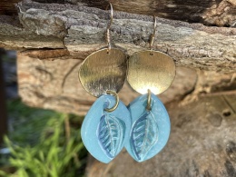 Ceramiczne kolczyki ręcznie malowane