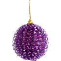 ZESTAW 3 BOMBEK DEKOROWANYCH 8 CM FIOLETOWE