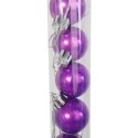 Zestaw 16 bombek plastikowych w tubie 3 cm fioletowe
