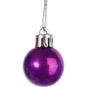 Zestaw 16 bombek plastikowych w tubie 3 cm fioletowe