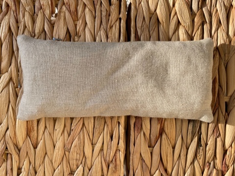 Poduszka na oczy z lnu z lawendą i pestkami wiśni słońce i księżyc beżowa